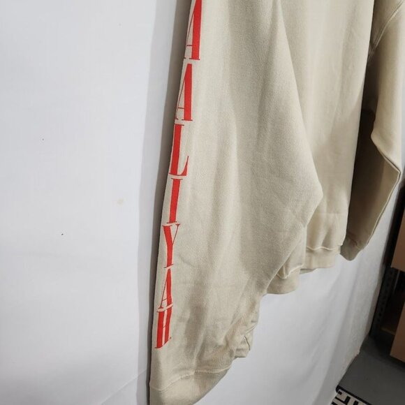 Aaliyah Graphic Drawstring Hoodie in Sand - Size Small - Picture 6 of 8